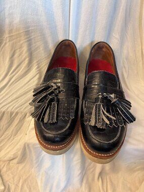 Grenson Black Tassel Loafers
